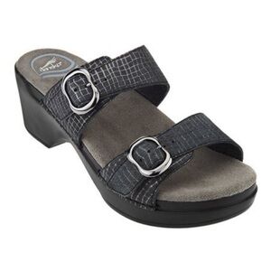WUC - Dansko Sophie Snadals Black/Pewter - Size 6.5-7